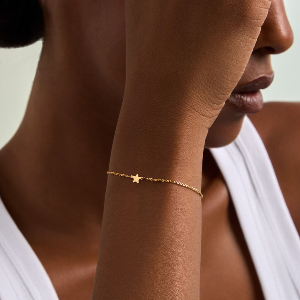 Bracelet Tinia Argent Dor&eacute; A L'Or 750/1000 - Bijoux sans pierre Femme | Histoire d&rsquo;Or