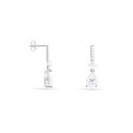 Boucles D'oreilles Pendantes Eowyn Argent Blanc Oxyde De Zirconium - Boucles d'oreilles fantaisie Femme | Histoire d&rsquo;Or