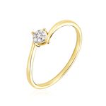 Bague Lysia Or Jaune Diamant - Bagues avec pierre Femme | Histoire d&rsquo;Or