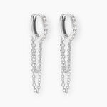 Cr&eacute;oles Argent Blanc Ibai Oxydes De Zirconium - Boucles d'oreilles cr&eacute;oles Femme | Histoire d&rsquo;Or