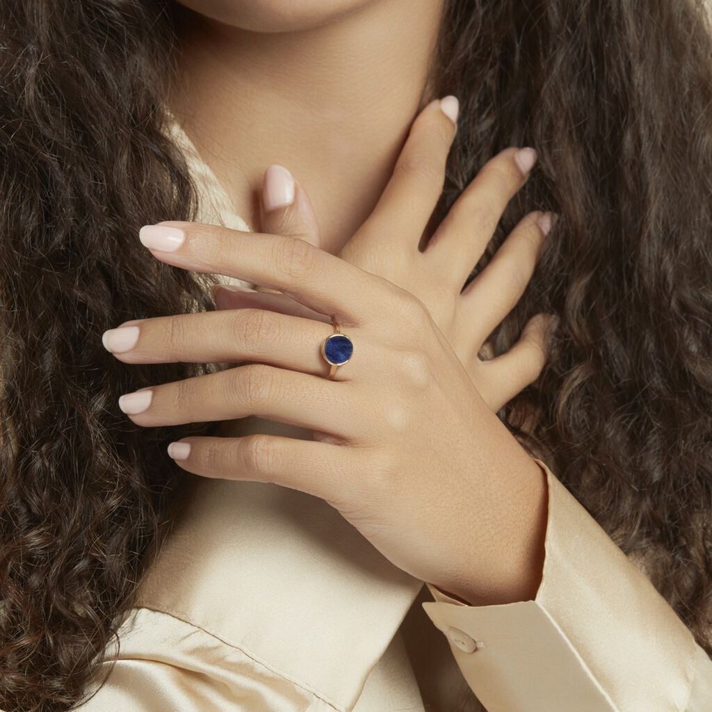Bague Plaqué Or Neassa Sodalite - Bagues avec pierre Femme | Histoire d’Or