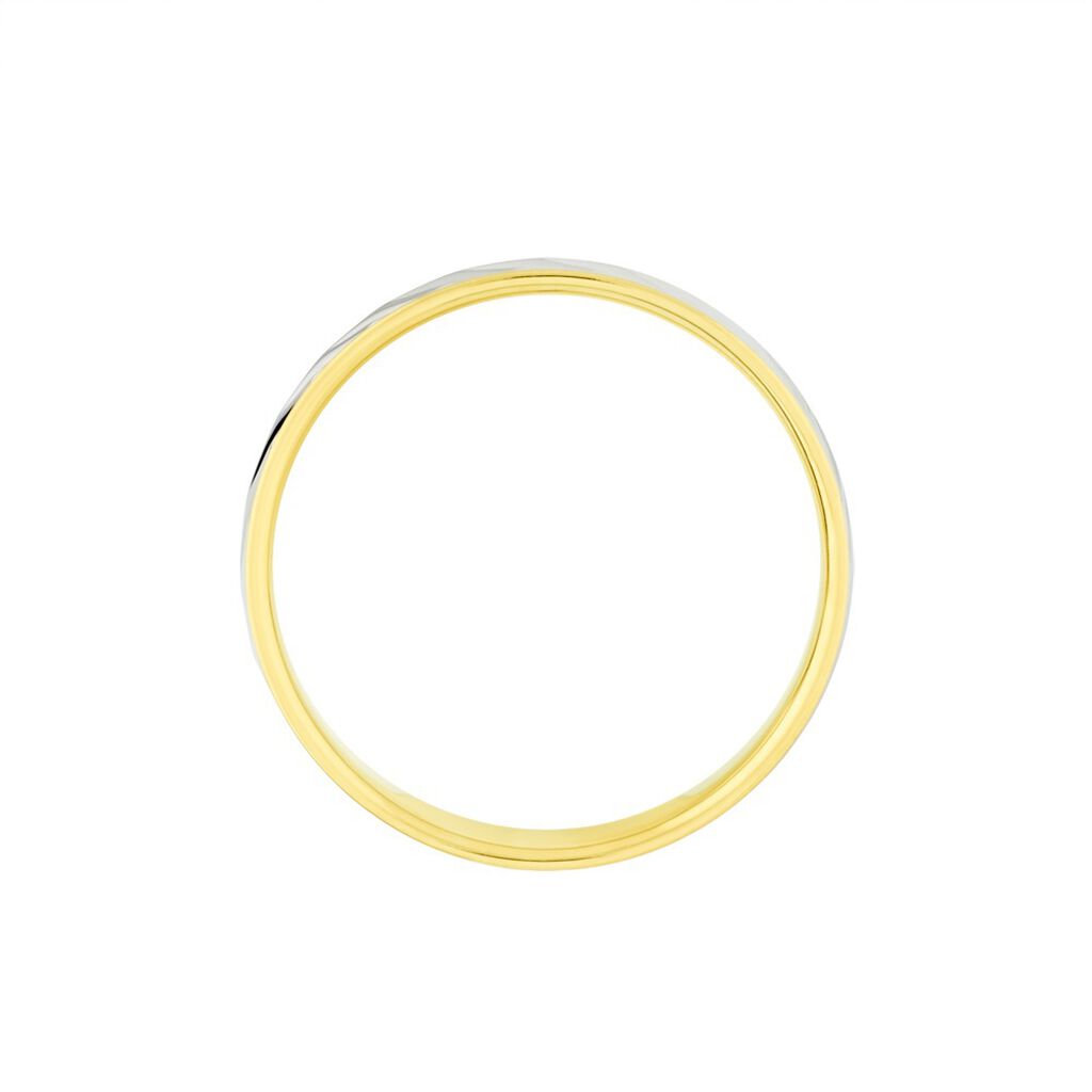Alliance Epi Fantaisie Ruban Plat Or Bicolore - Alliances Unisex | Histoire d&rsquo;Or
