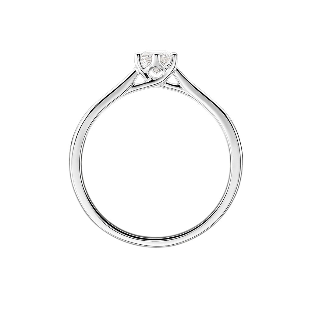 Bague Solitaire Athena Or Blanc Diamant - Bagues solitaires Femme | Histoire d’Or