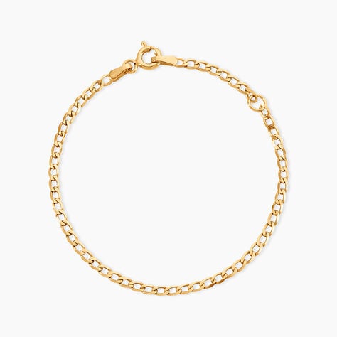 Bracelet Identit&eacute; Etheline Maille Gourmette Or Jaune - Bracelets Communion Enfant | Histoire d&rsquo;Or