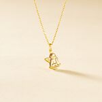 Pendentif Ange Endormi Or Jaune - Pendentifs Bapt&ecirc;me Famille | Histoire d&rsquo;Or