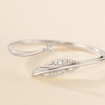 Bague Feath Argent Blanc Oxyde De Zirconium - Bagues solitaires Femme | Histoire d&rsquo;Or