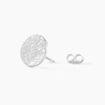 Boucles D'oreilles Puces Blanka Argent Blanc - Boucles d'oreilles fantaisie Femme | Histoire d&rsquo;Or