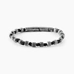 Bracelet Jourdan Acier Noir - Bracelets cordon Homme | Histoire d&rsquo;Or