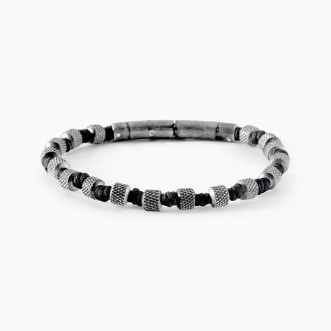 Bracelet Jourdan Acier Noir - Bracelets cordon Homme | Histoire d&rsquo;Or