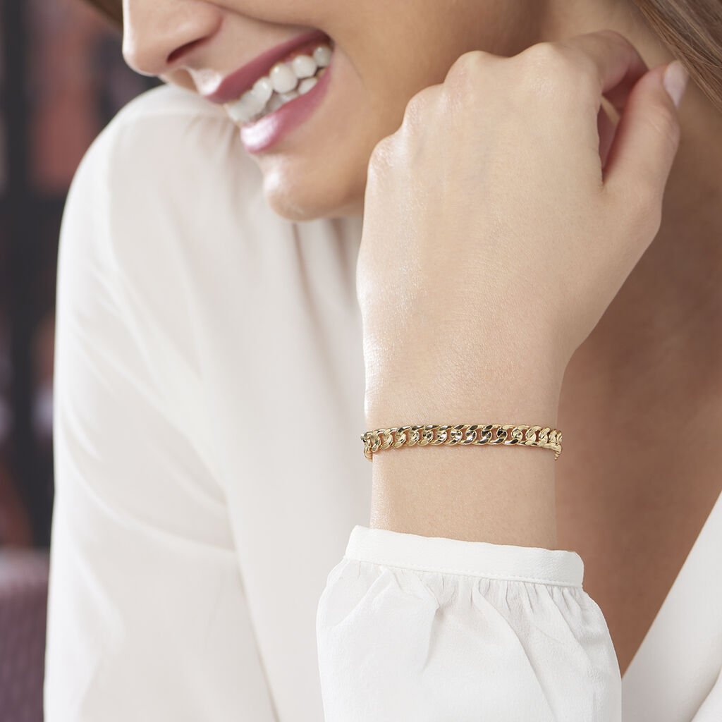Bracelet Iris Or Jaune Maille Gourmette - Bracelets chaîne Homme | Histoire d’Or
