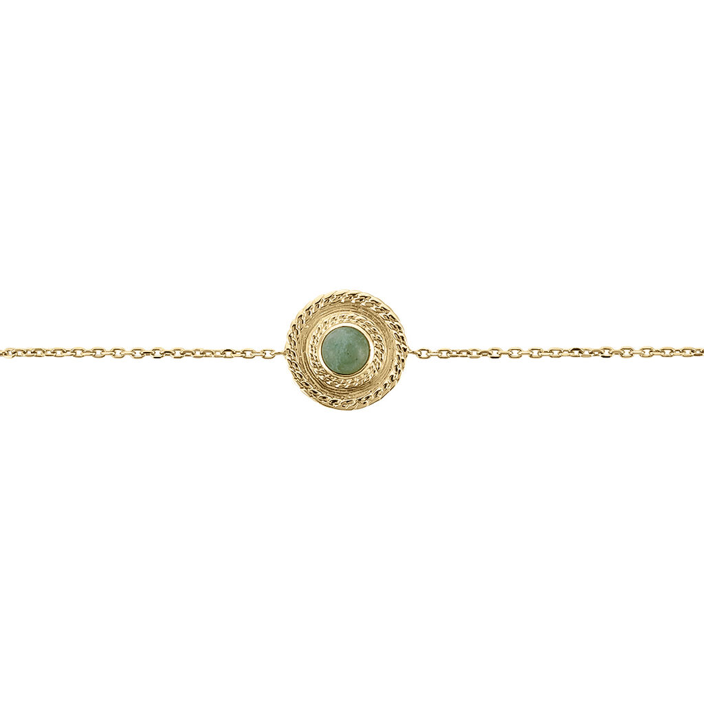 Bracelet Plaqu&eacute; Or Jaune Marcia Aventurine - Bracelets Femme | Histoire d&rsquo;Or