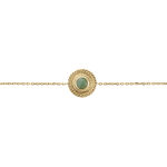 Bracelet Plaqu&eacute; Or Jaune Marcia Aventurine - Bracelets Femme | Histoire d&rsquo;Or