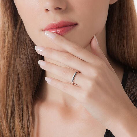 Bague Karsten Argent Blanc Oxyde De Zirconium - Bagues avec pierre Femme | Histoire d’Or
