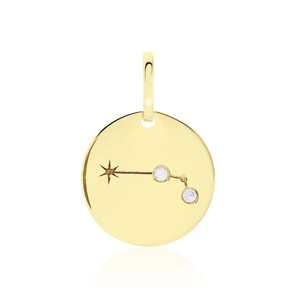 Pendentif Or Jaune Astraea Oxyde De Zirconium