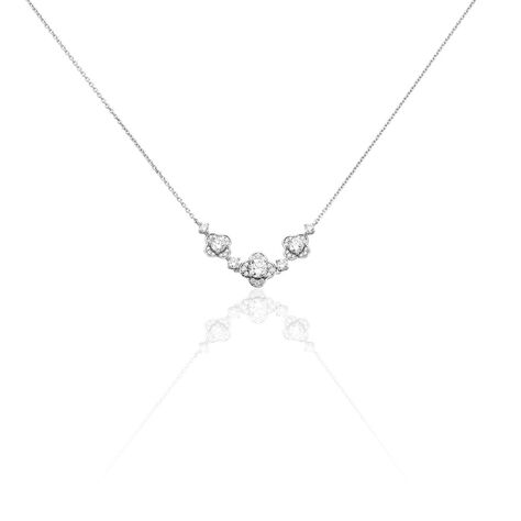 Collier Edyta Argent Blanc Oxyde De Zirconium - Colliers Femme | Histoire d’Or