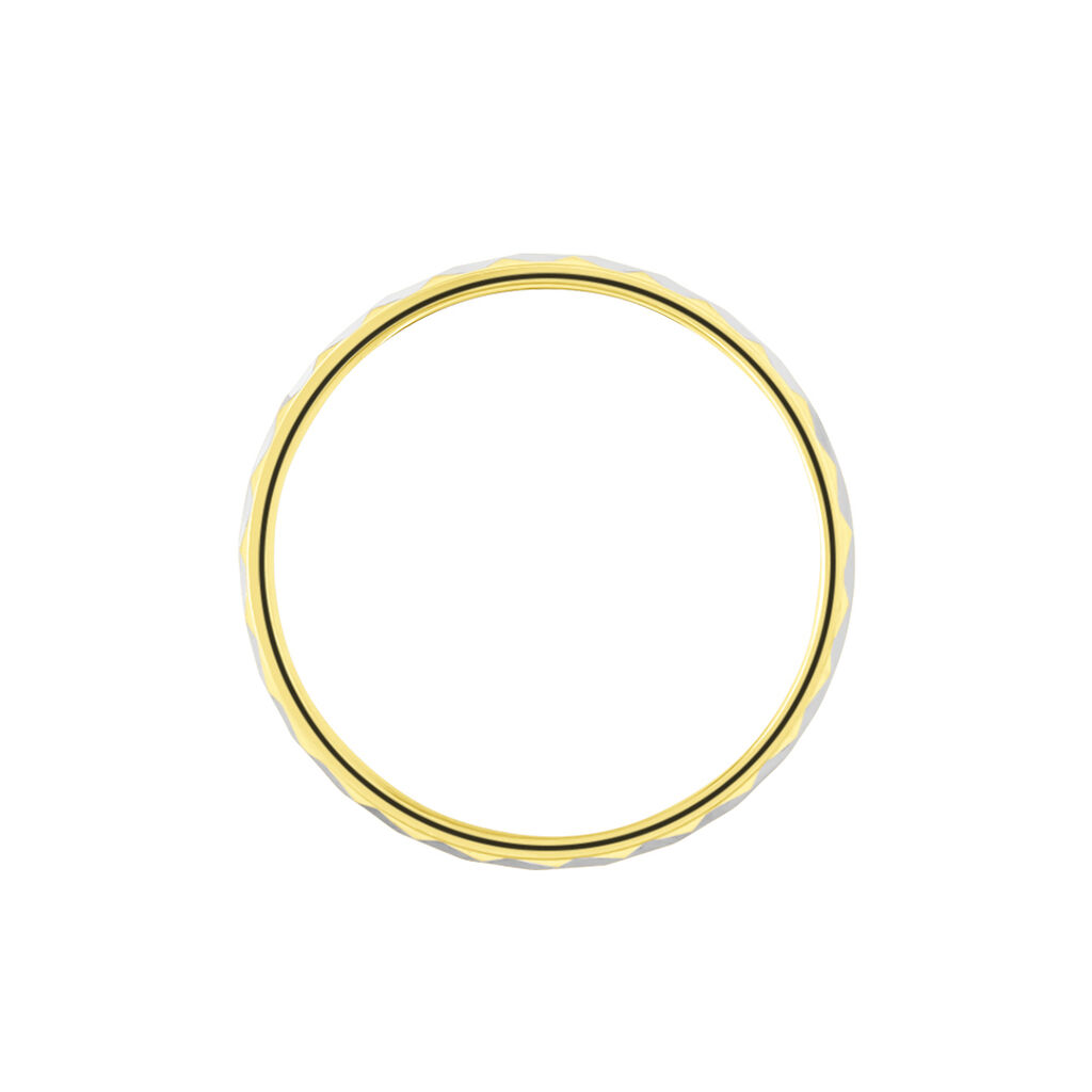 Alliance Epi Fantaisie Ruban Plat Or Bicolore - Alliances Unisex | Histoire d&rsquo;Or