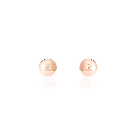 Boucles D'oreilles Puces Fidelia Boule Or Rose - Clous d'oreilles Femme | Histoire d’Or