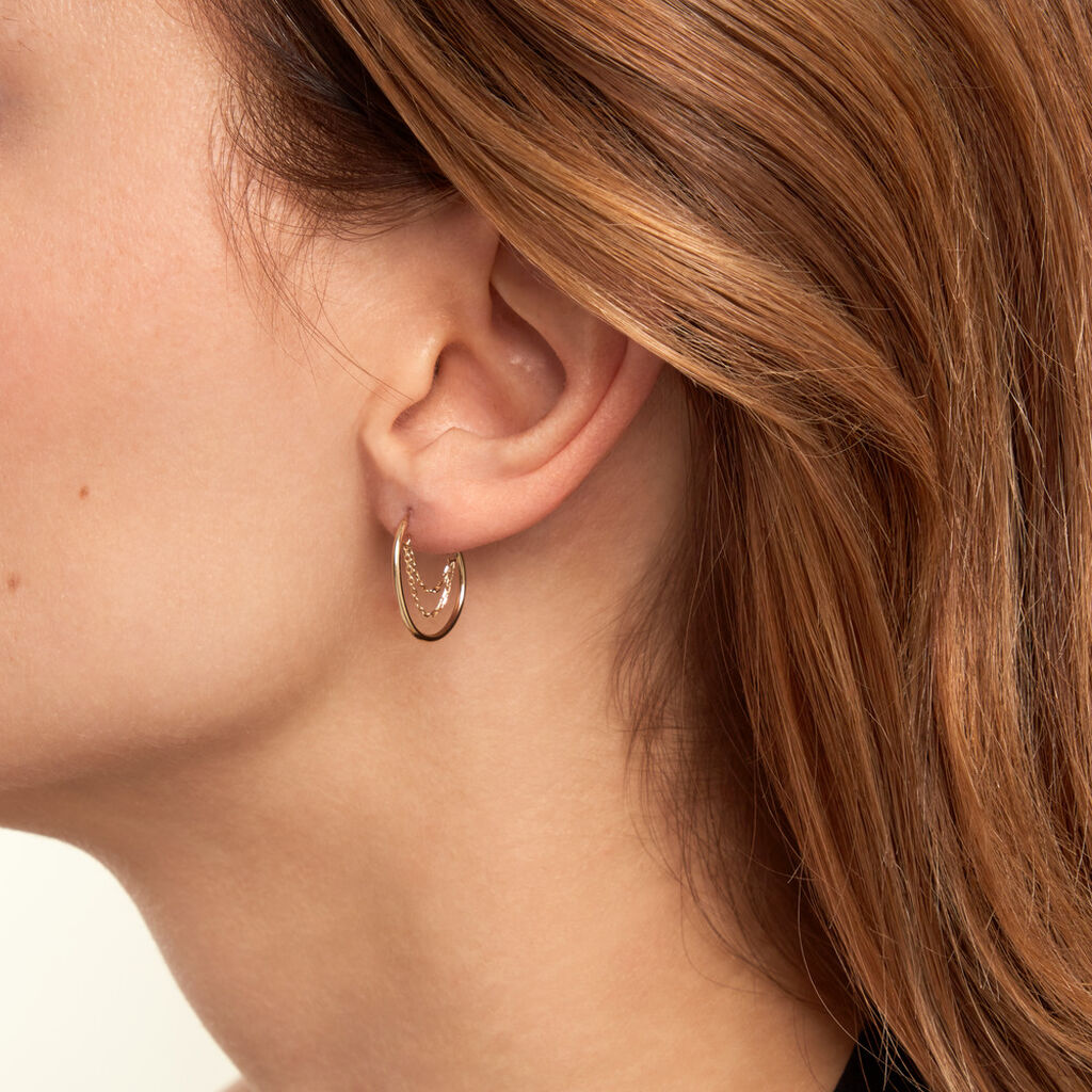 Créoles Bryson Or Jaune - Boucles d'oreilles créoles Femme | Histoire d’Or
