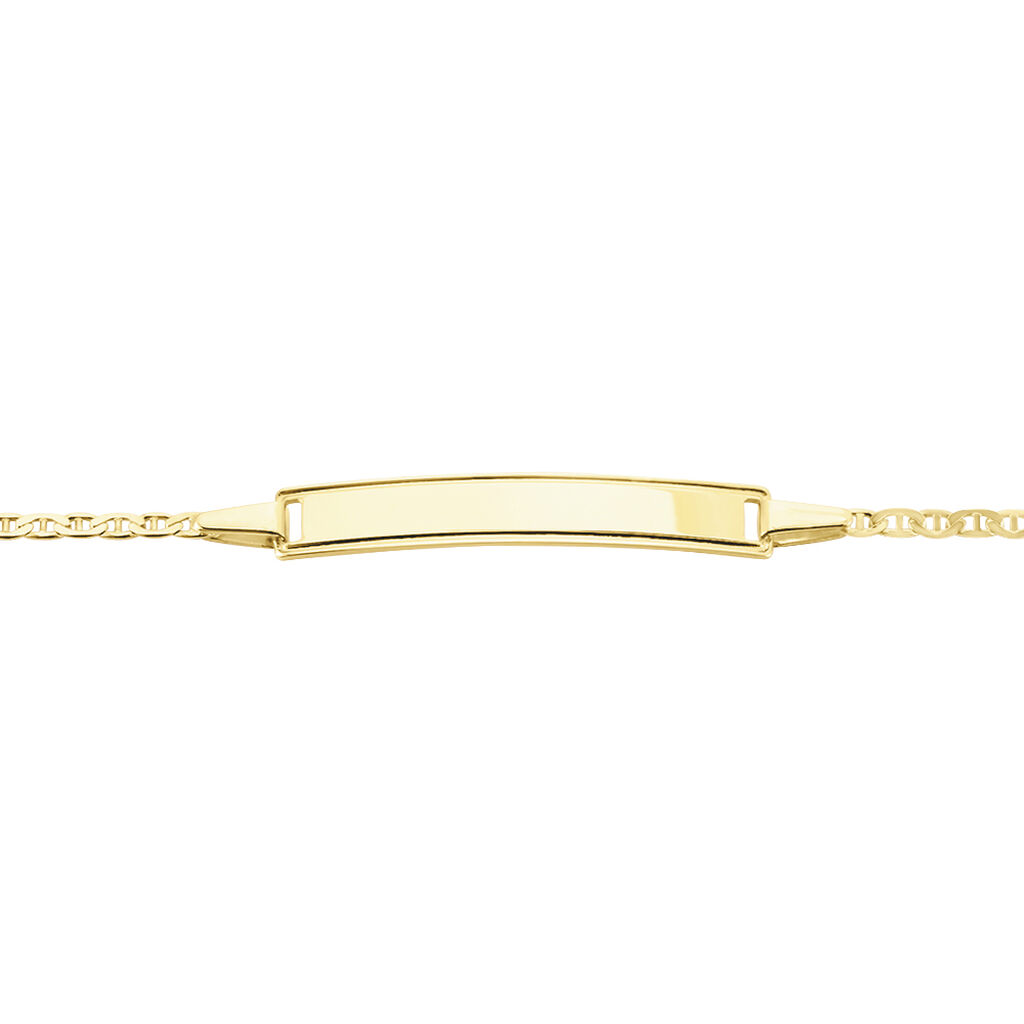 Bracelet Identité Fanelia Maille Marine Or Jaune - Bracelets Communion Enfant | Histoire d’Or