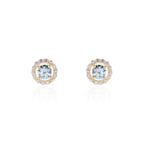 Boucles D'oreilles Puces Plaqué Or Radbod Pierres Artificielles Oxydes - Boucles d'oreilles fantaisie Femme | Histoire d’Or