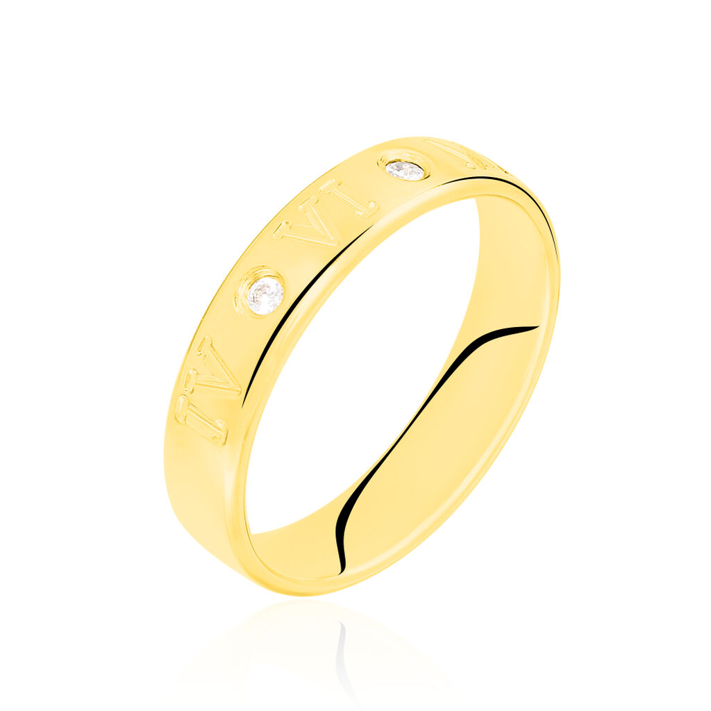 Alliance Defne Or Jaune Diamant - Alliances Famille | Histoire d’Or