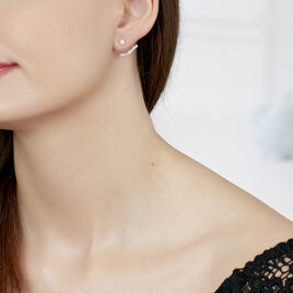 Bijoux D'oreilles Kyoto Or Blanc Oxyde De Zirconium - Ear cuffs Femme | Histoire d’Or