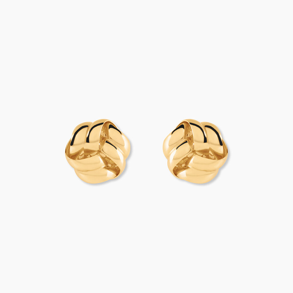 Boucles D'Oreilles Puces Ombeline Argent Dor&eacute; A L'Or 750/1000 - Clous d'oreilles Femme | Histoire d&rsquo;Or