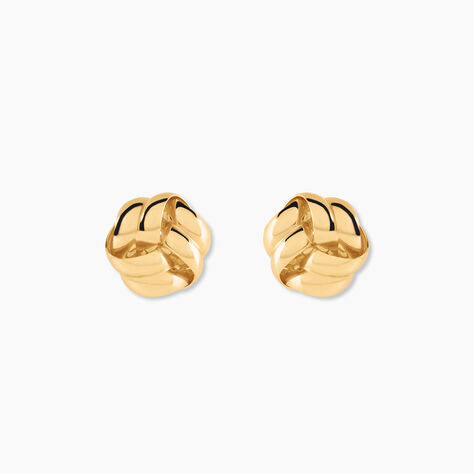 Boucles D'Oreilles Puces Ombeline Argent Dor&eacute; A L'Or 750/1000 - Clous d'oreilles Femme | Histoire d&rsquo;Or