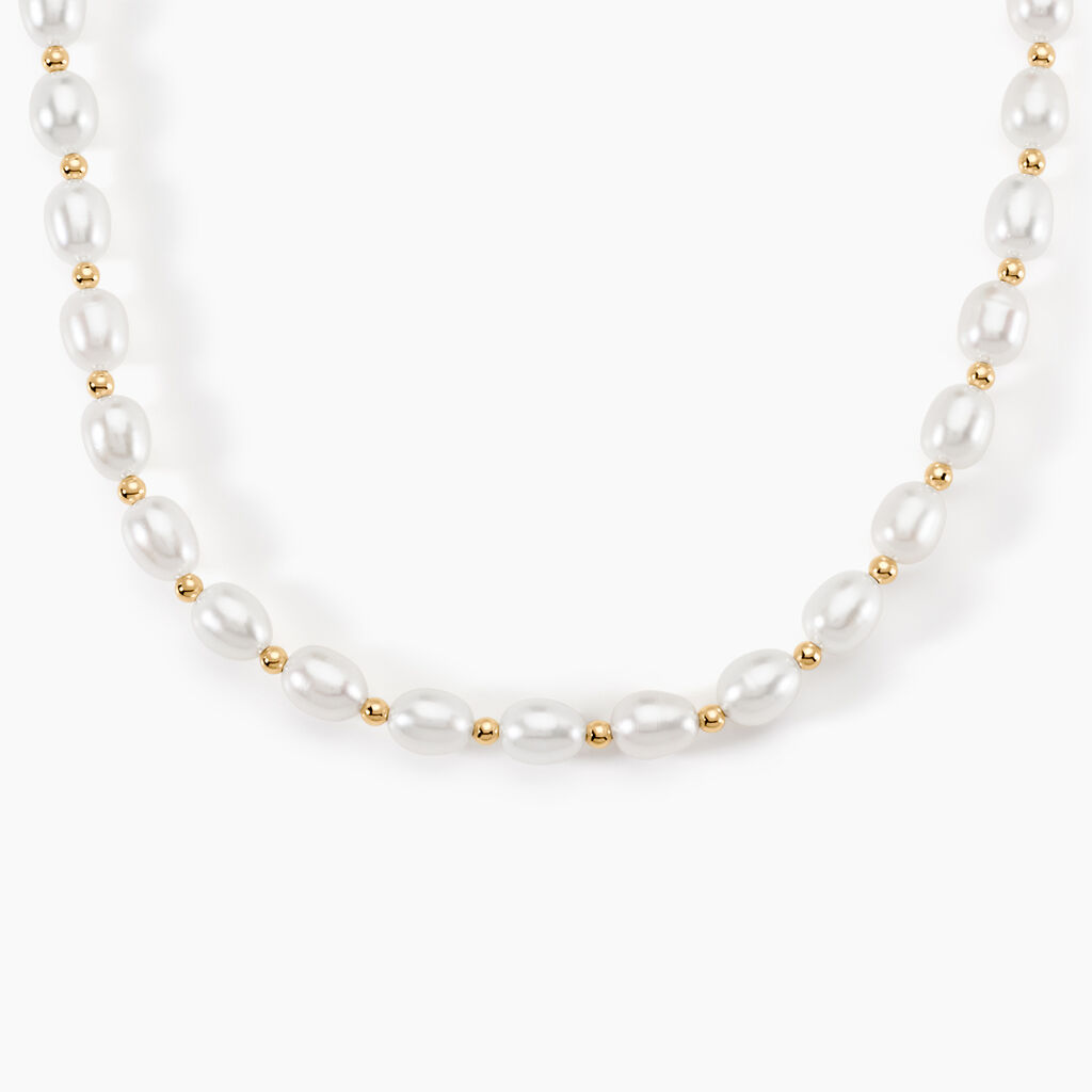 Collier Billes Or Jaune Perle De Culture - Colliers Femme | Histoire d’Or
