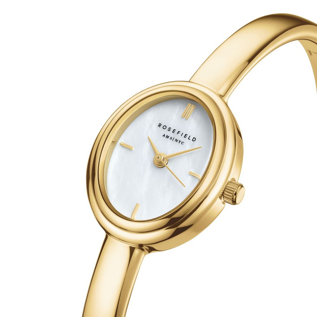 Montre Rosefield Studio Bangle Nacre Blanche - Id&eacute;es cadeaux Femme | Histoire d&rsquo;Or