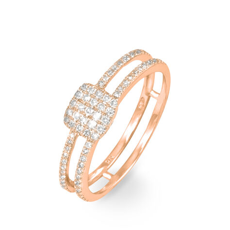 Bague Aude Or Rose Diamant - Bagues avec pierre Femme | Histoire d’Or