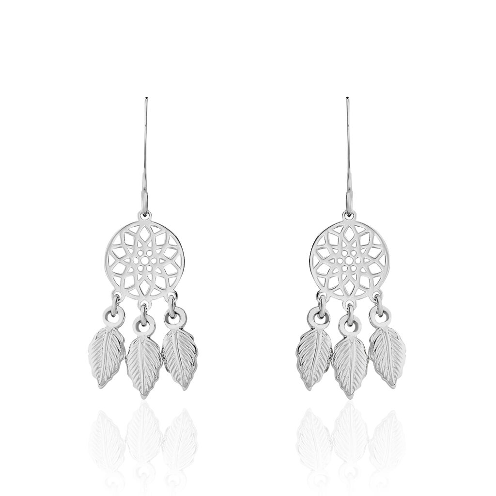 Boucles D'oreilles Pendantes Ida Argent Blanc - Boucles d'oreilles fantaisie Femme | Histoire d’Or