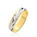 Alliance Epi Fantaisie Ruban Plat Or Bicolore - Alliances Unisex | Histoire d’Or
