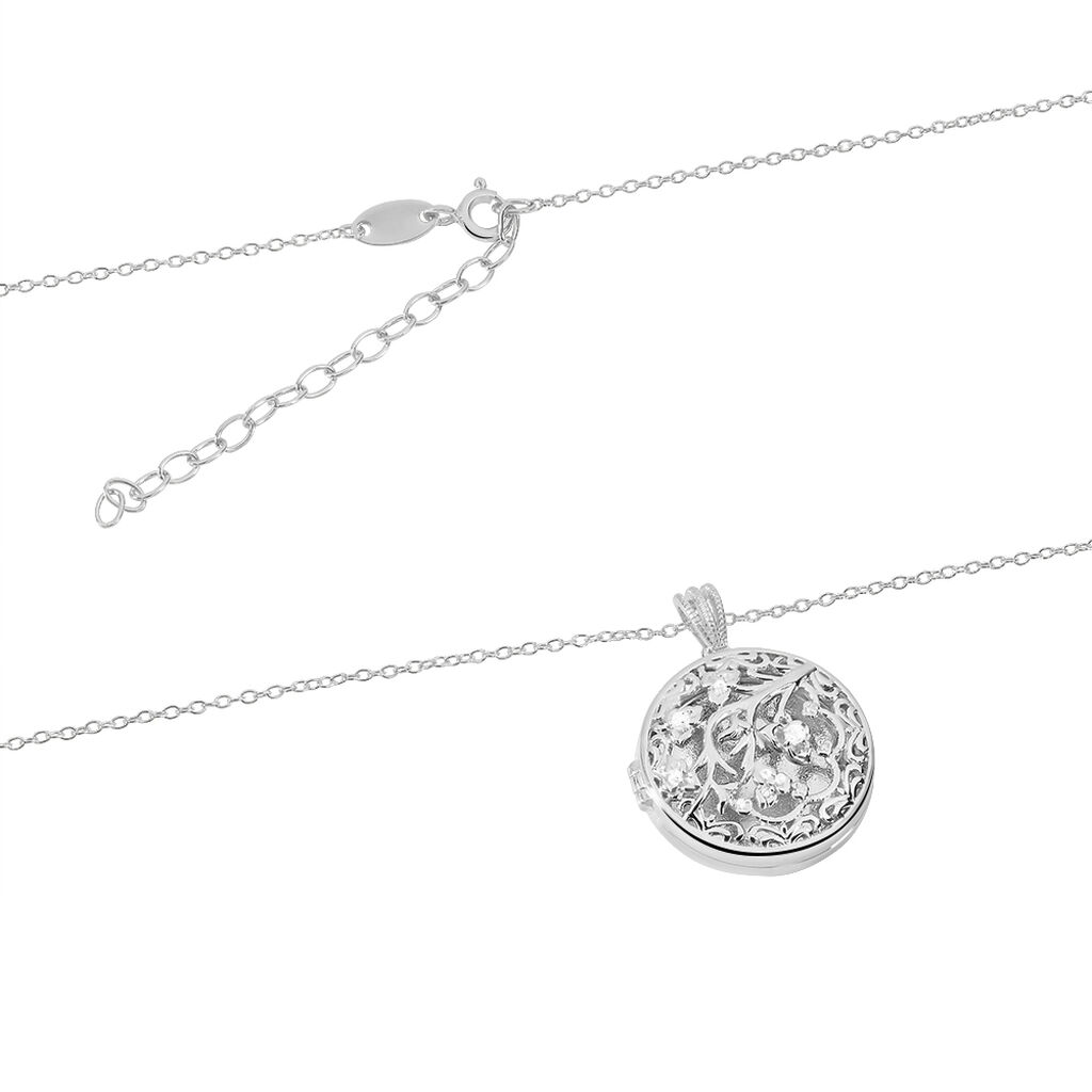 Collier Sautoir Fantine Argent Blanc Oxyde De Zirconium - Sautoirs Femme | Histoire d’Or