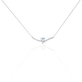 Collier Eva Or Blanc Topaze Et Oxyde De Zirconium - Colliers Femme | Histoire d’Or