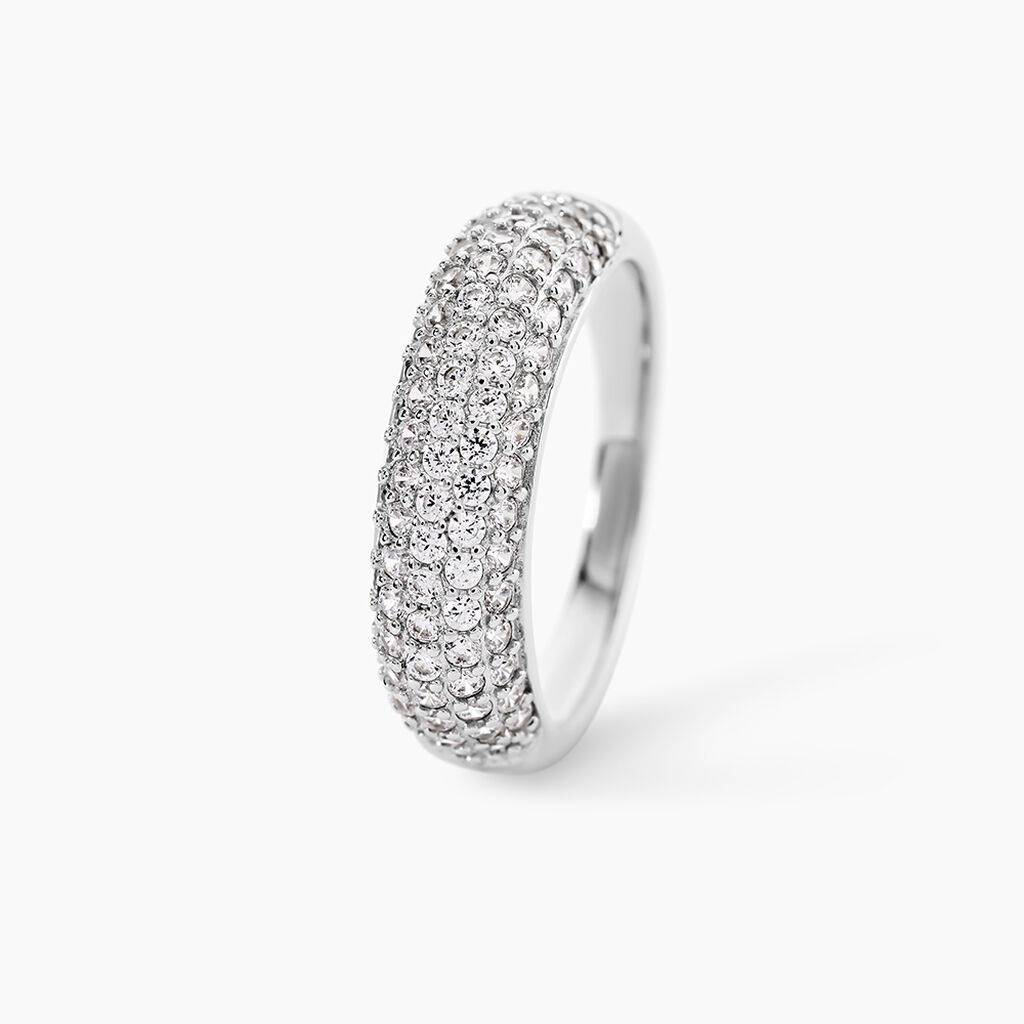 Bague Mademoiselle Argent Blanc Oxyde De Zirconium - Bagues avec pierre Femme | Histoire d&rsquo;Or