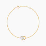Bracelet Eliana Argent Dor&eacute; A L'Or 750/1000 Topaze Oxyde De Zirconium - Bracelets Pierre Femme | Histoire d&rsquo;Or
