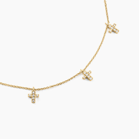 Collier Fatos Plaqu&eacute; Or Jaune Oxyde De Zirconium - Colliers fantaisie Femme | Histoire d&rsquo;Or