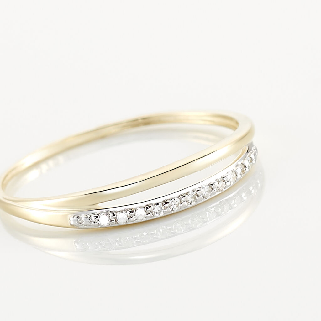 Bague Arslane Or Jaune Diamant - Bagues avec pierre Femme | Histoire d’Or