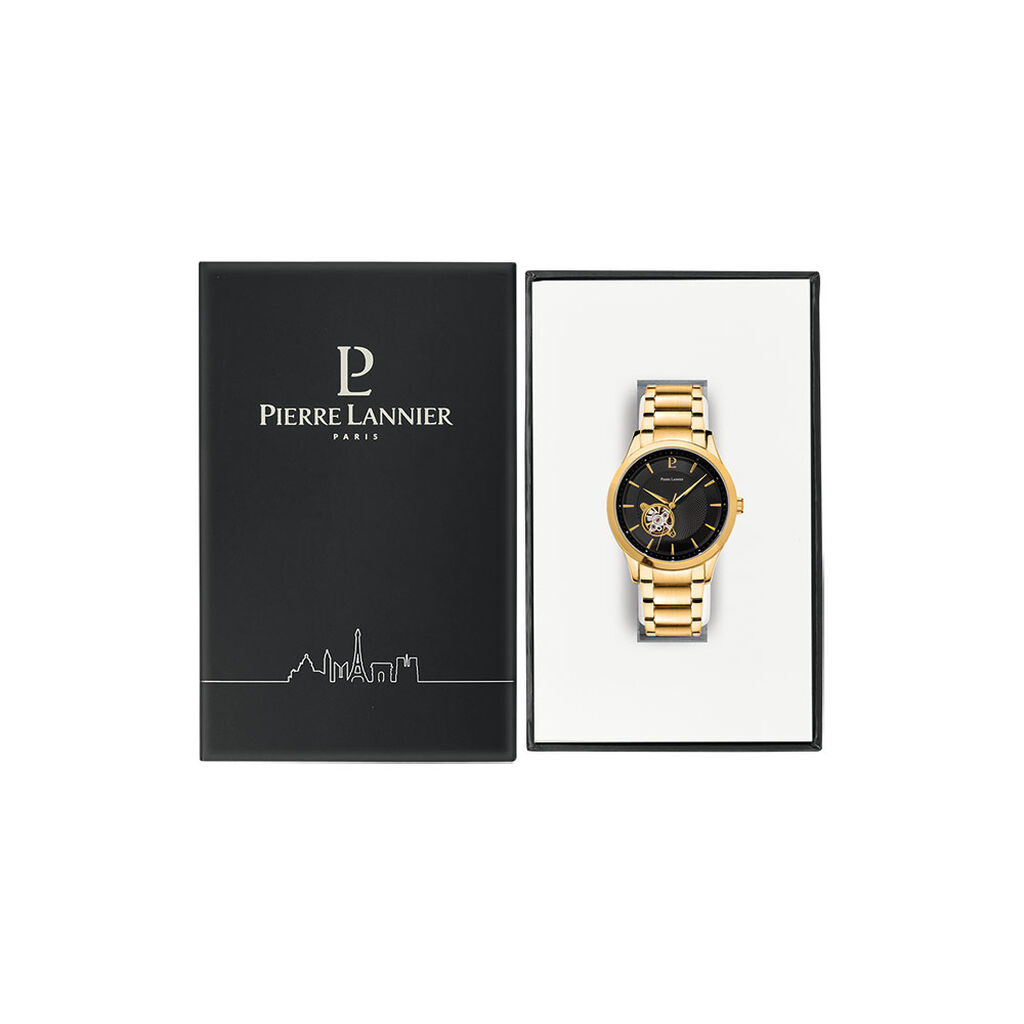 Montre Pierre Lannier Fleuret Noir - Montres Homme | Histoire d’Or