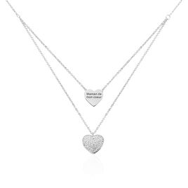Collier Amarita Argent Blanc Oxyde De Zirconium - Colliers doubles et triples chaînes Femme | Histoire d’Or