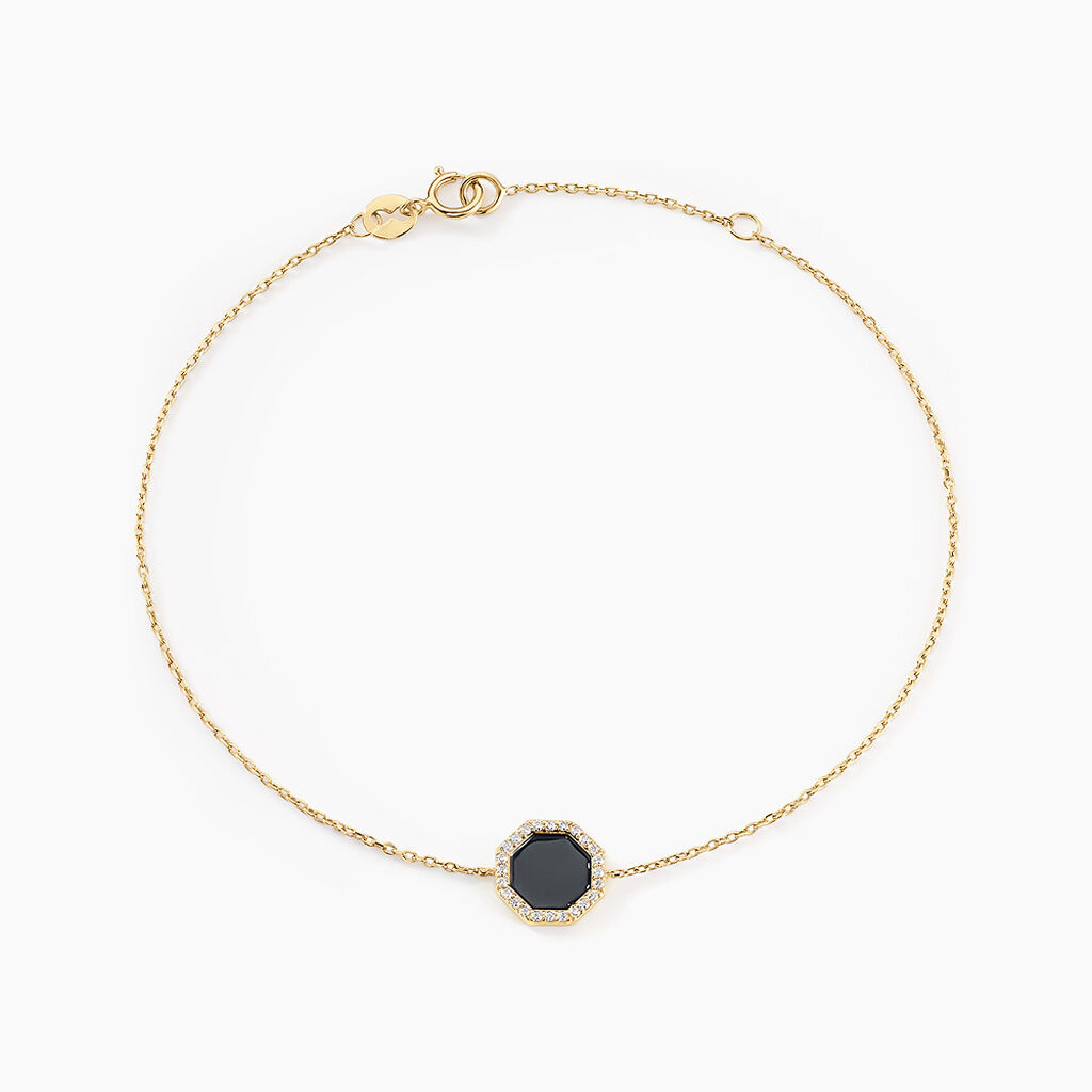 Bracelet Enos Or Jaune Oxyde De Zirconium - Bracelets Femme | Histoire d’Or