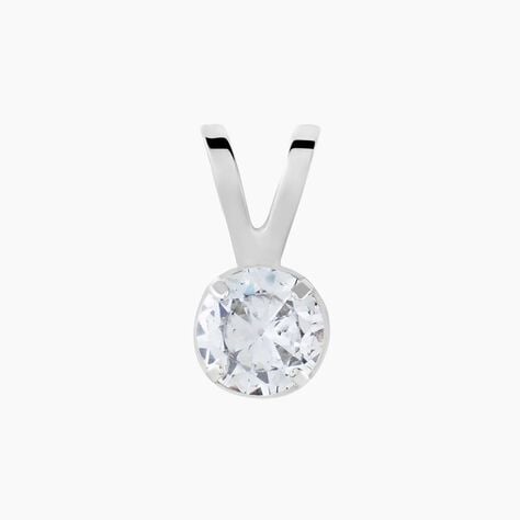 Pendentif Mabila Or Blanc Oxyde De Zirconium - Pendentifs Femme | Histoire d&rsquo;Or