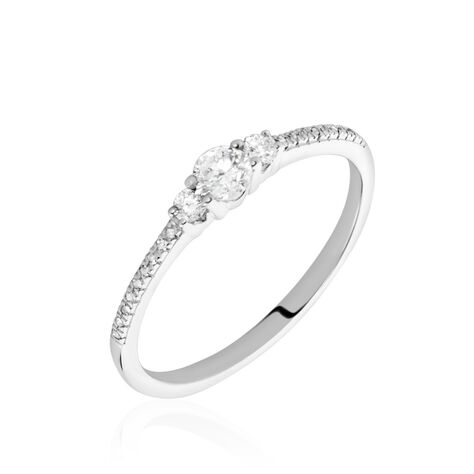 Bague Or Blanc Sabine Diamants - Bagues solitaires Femme | Histoire d’Or