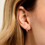 Cr&eacute;oles Sunset Riviera Argent Dor&eacute; A L'Or 750/1000 Oxyde De Zirconium - Boucles d'oreilles cr&eacute;oles Femme | Histoire d&rsquo;Or