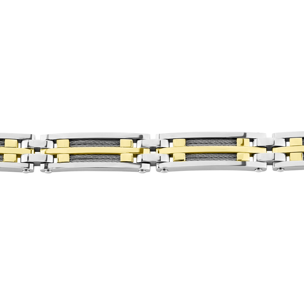 Bracelet Jourdan Priam Acier Bicolore - Bracelets Homme | Histoire d’Or
