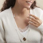 Collier Sautoir Euriell Argent Blanc - Sautoirs Femme | Histoire d&rsquo;Or