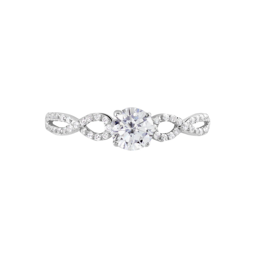 Solitaire Or Blanc Sevastiane Oxyde De Zirconium - Bagues solitaires Femme | Histoire d’Or
