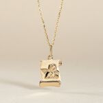 Pendentif Ange Parchemin Or Jaune - Pendentifs Bapt&ecirc;me Famille | Histoire d&rsquo;Or