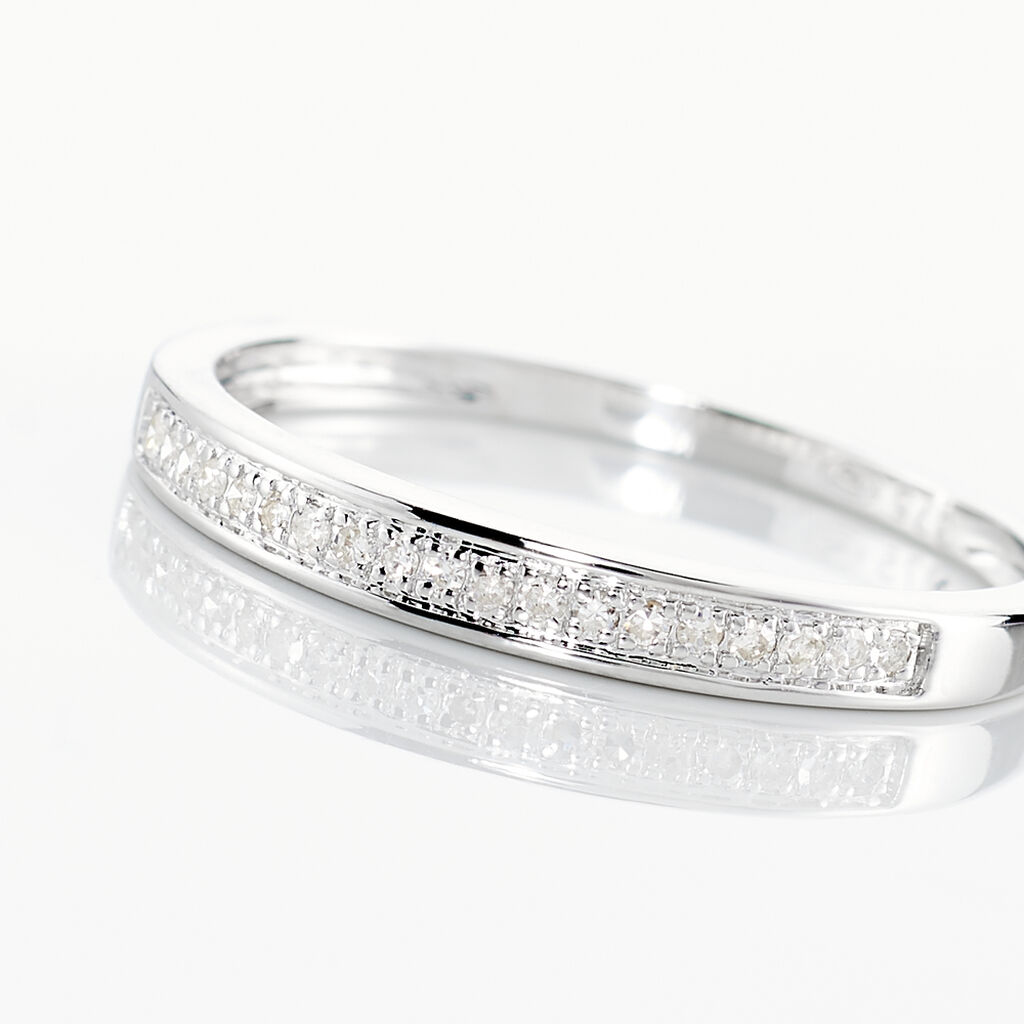 Alliance Aileen Or Blanc Diamant - Alliances Femme | Histoire d’Or